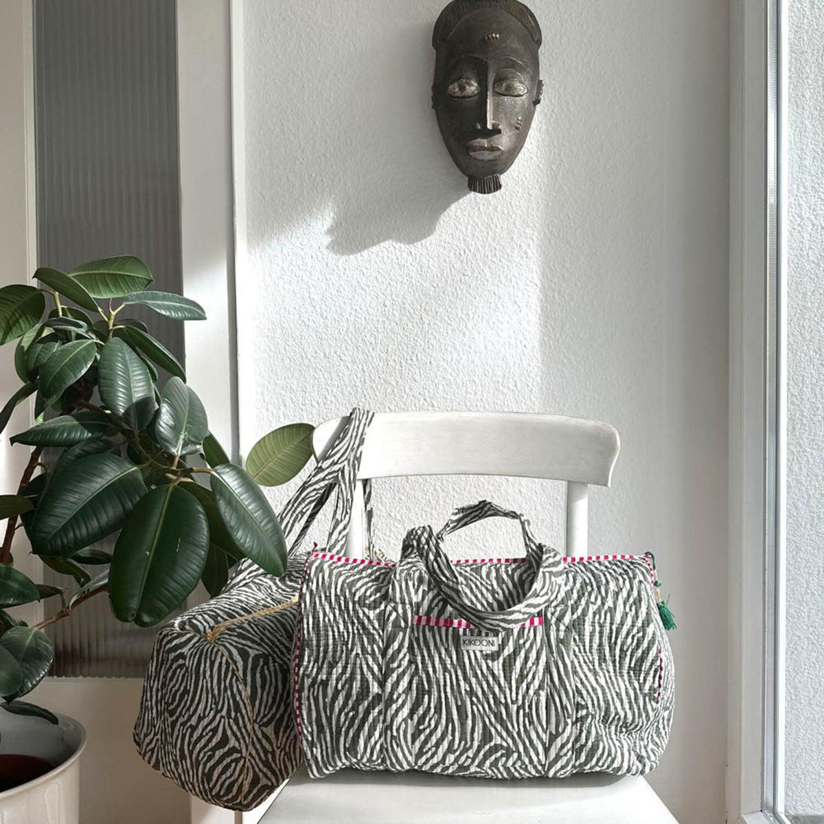 Handgemaakte katoenen tas - Desert Zebra