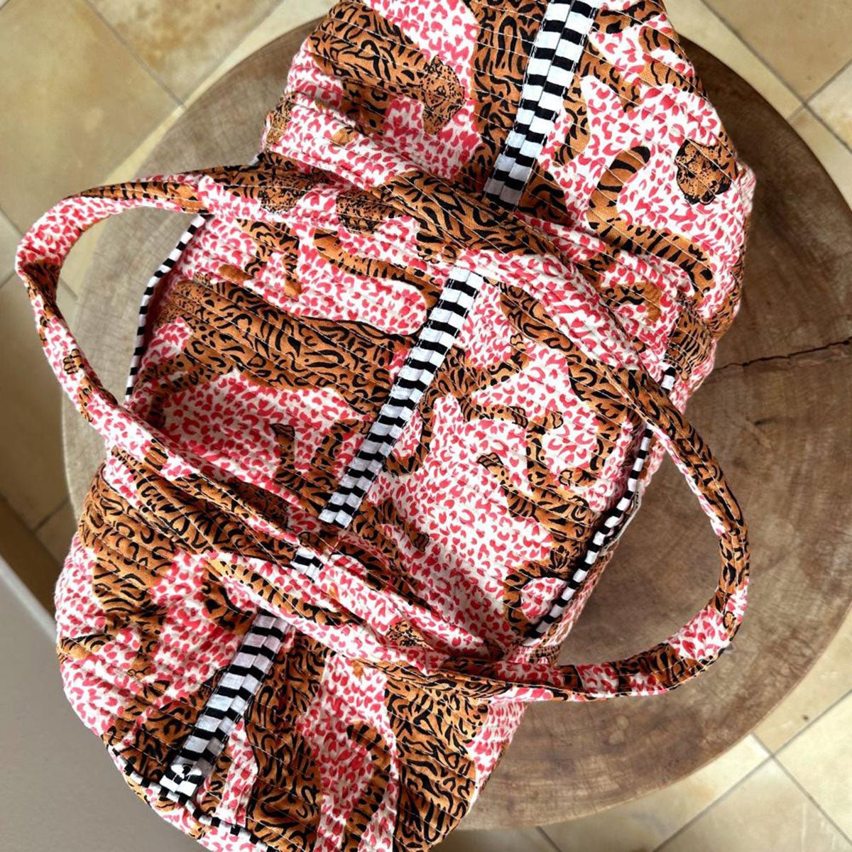 Handgemaakte katoenen tas - Leopard