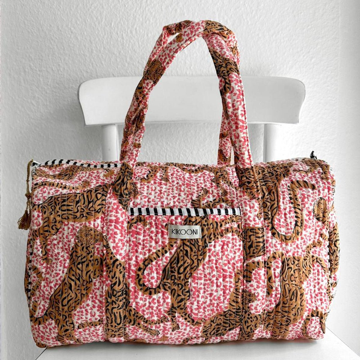 Handgemaakte katoenen tas - Leopard