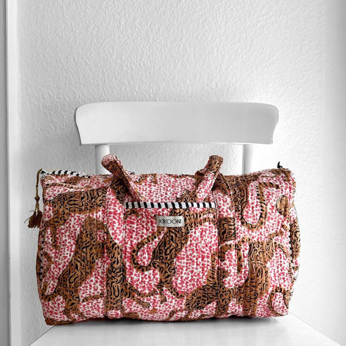 Handgemaakte katoenen tas - Leopard